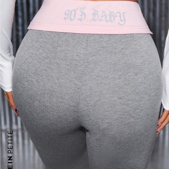 🩶SHEIN PETITE Grey flared leggings - Picture 5 of 6